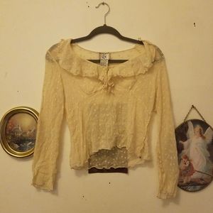 vintage boho eyelet blouse with tank by ice